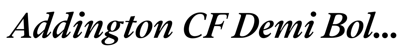 Addington CF Demi Bold Italic